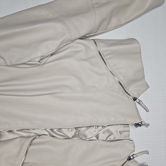 BLANKNYC Cream Faux Leather Jacket Women's Size XL - Picture 3 of 16